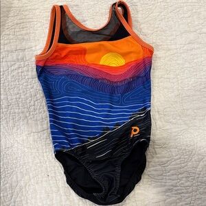 Plum Colorful Sunset Design Leotard
